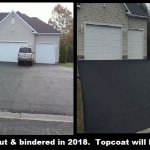This driveway is in the binder phase.  The topcoat will be completed next year.